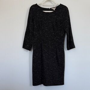 Banana Republic Elegant Black Long Sleeve Dress
